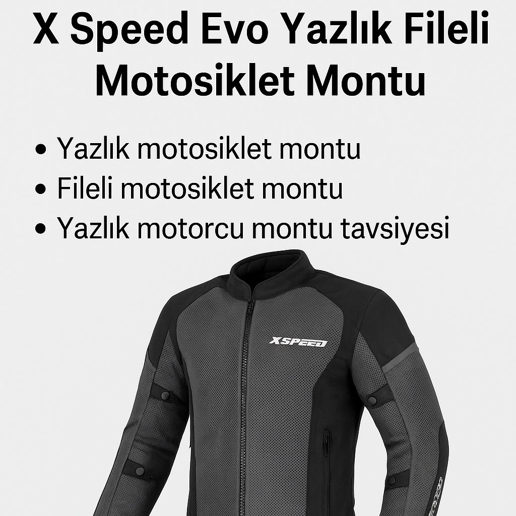 Yaz Aylarının Vazgeçilmezi: X Speed Evo Yazlık Fileli Motosiklet Montu