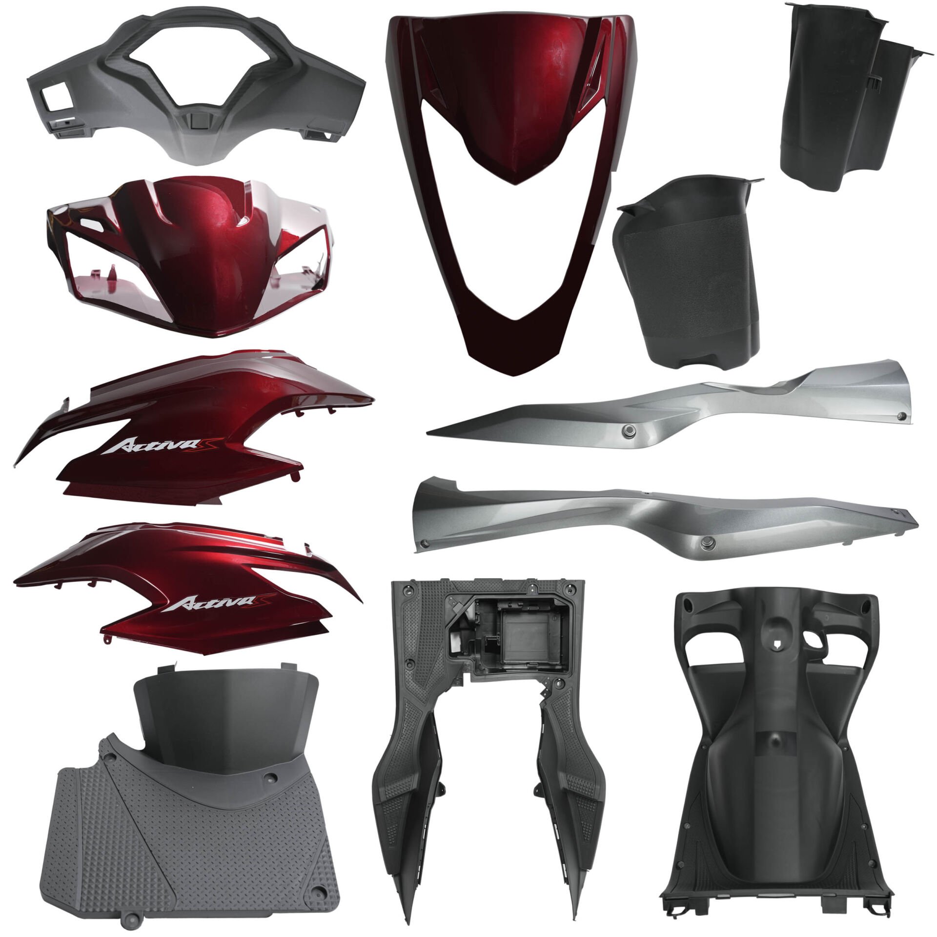 Honda Activa S Kaporta Seti Bordo (Yeni Model)