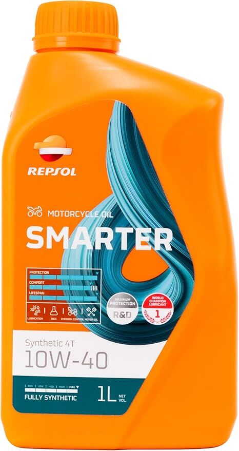 Repsol Smarter Synthetic 4T 10W-40 1 lt. Motosiklet Yağı