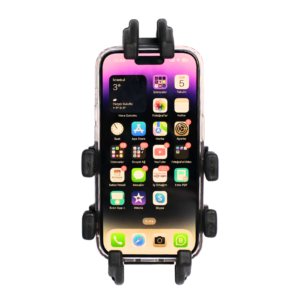 TANYU FP400 Titreşim Engelleyicili Tüm Motosikletlere Uyumlu Telefon Tutucu