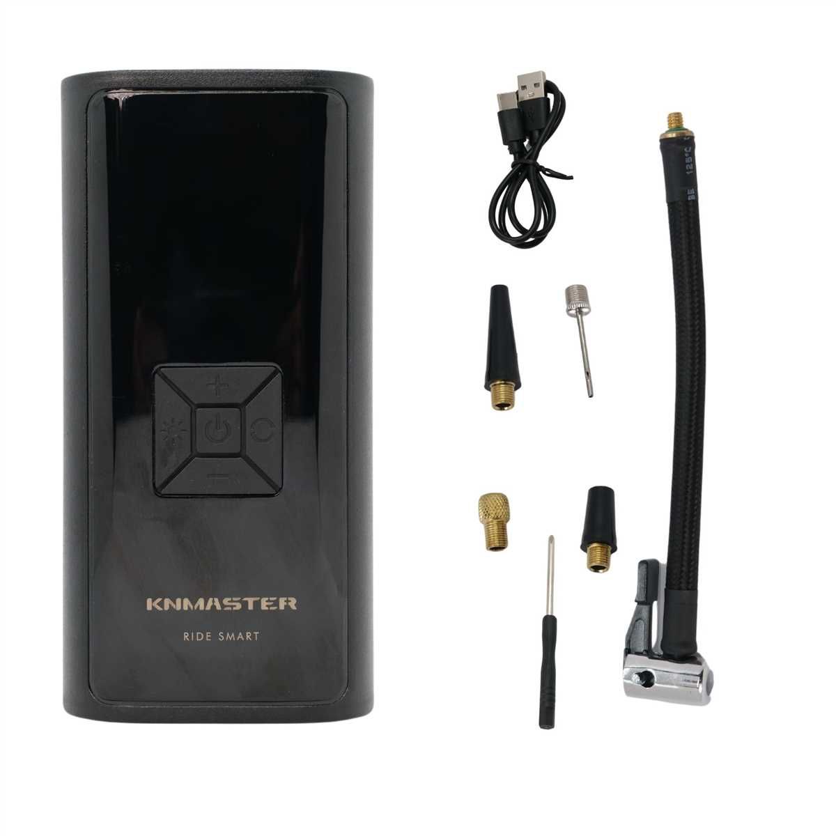 Knmaster LP100 Dijital Göstergeli Şarjlı Akıllı Lastik Şişirme Pompası - Powerbank