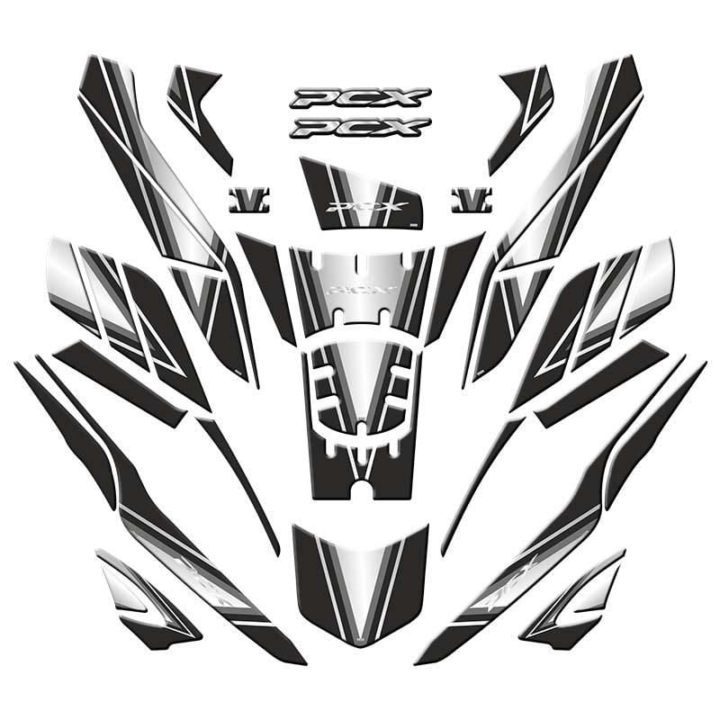 Honda PCX 125 DX 2025 36 Parça Tank Pad Seti Siyah-Nardo