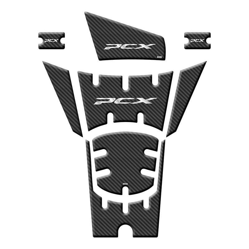 Honda PCX 125 DX 2025 8 Parça Tank Pad Seti Karbon