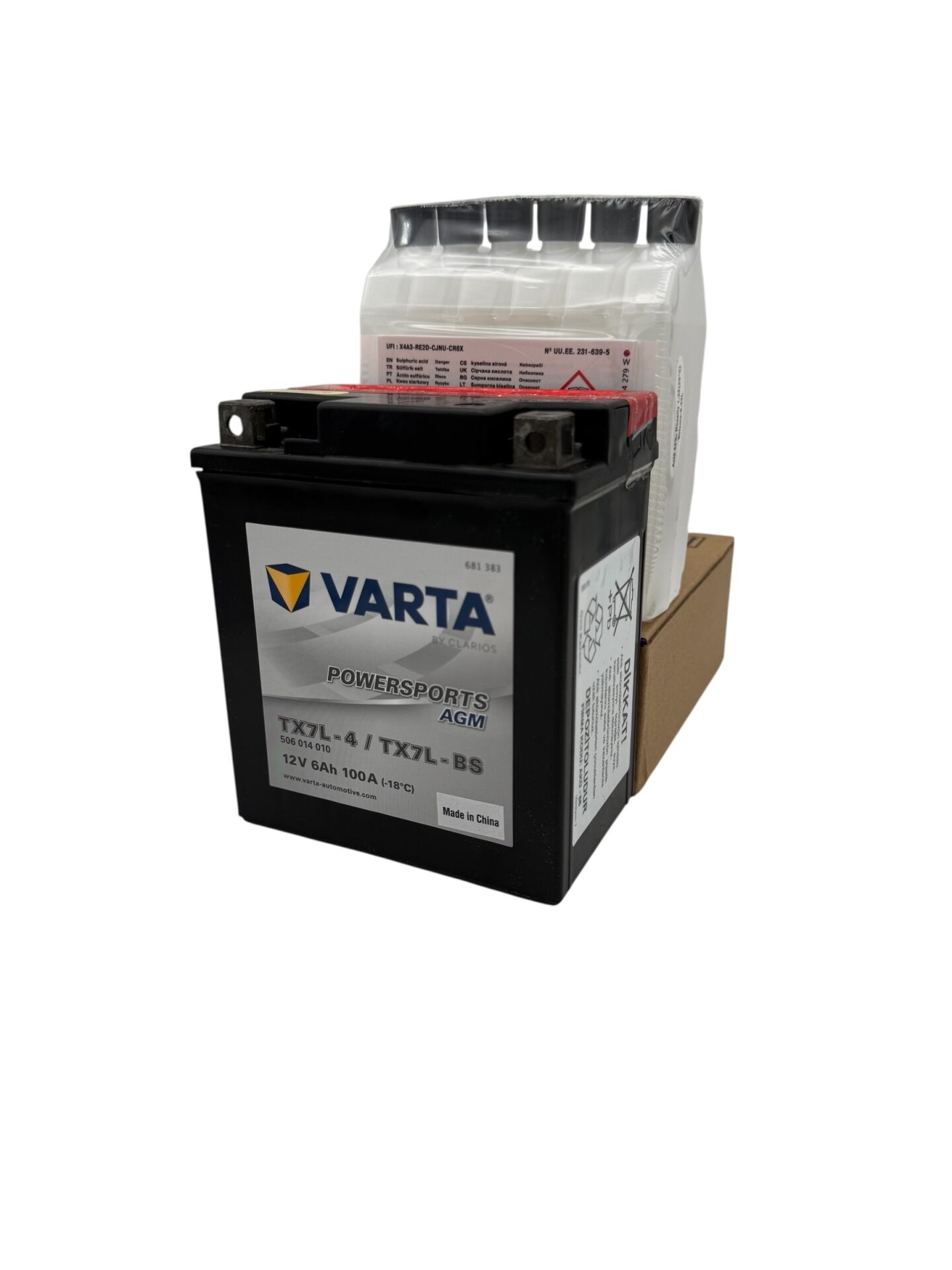 Varta YTX7L-BS 12V 6 Ah 100A Akü