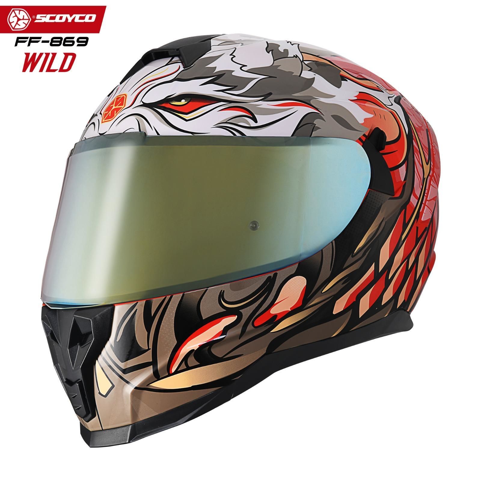 Scoyco Motosiklet Kaskı 869 Wild Tam Kapalı