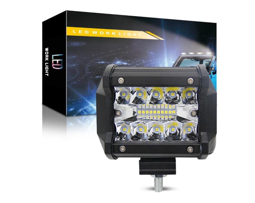 Motosiklet 20 Led Kare Sis Farı Tek Renk Delici