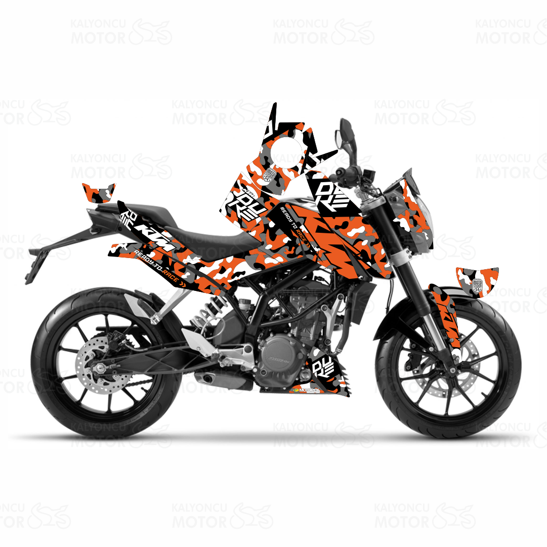 KTM Duke 390 Camouflage Design Sticker Set (2011-2016)