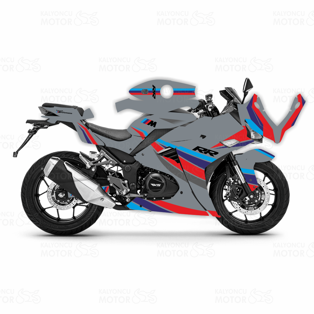 RKS R 250 M Power Design Motosiklet Sticker Set Nardo Gri