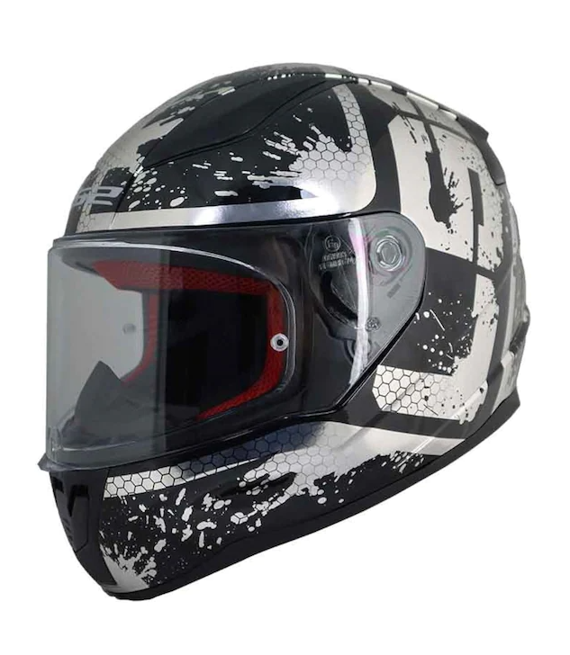 Rapid Spy Gümüş Siyah Kask