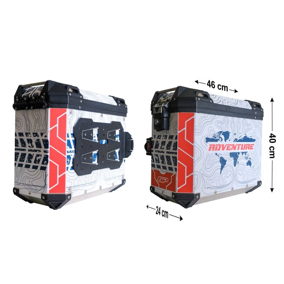 GP Kompozit DSN09 Üniversal 40 lt. x 2 Desenli Alüminyum Yan Çanta Seti