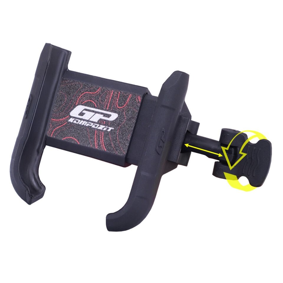 GP Kompozit Titreşim Modüllü Telefon Tutucu Siyah-Kırmızı