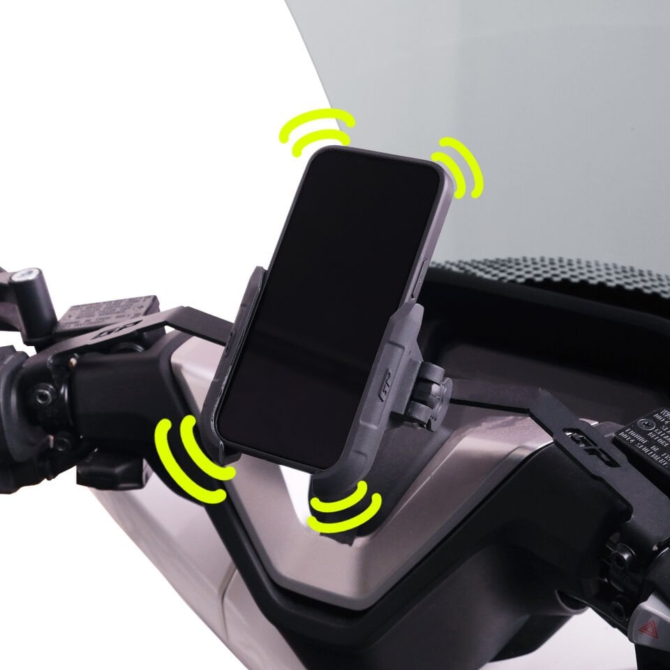 GP Kompozit Titreşim Modüllü Telefon Tutucu Siyah-Beyaz