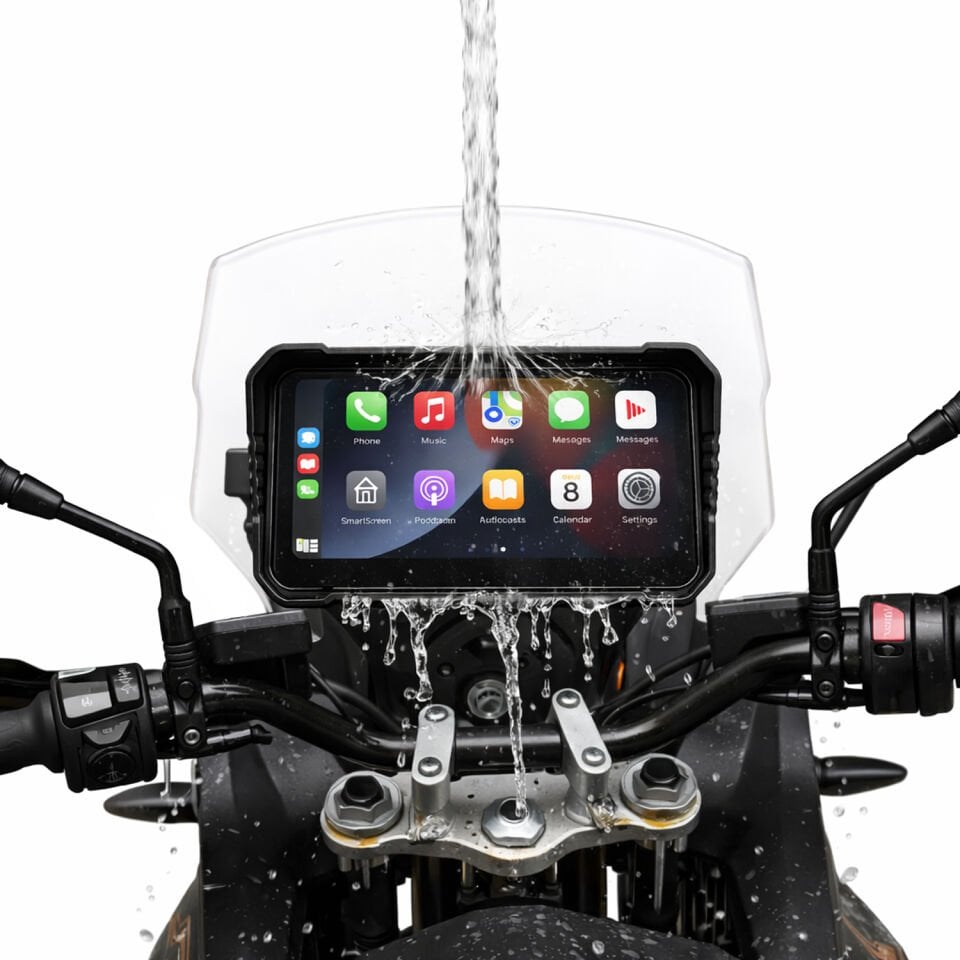 GP VOVEL M-790 6.25” Ekran Ön Arka Kameralı Motosiklet CarPlay Android Auto Multimedya Navigasyon Sistemi