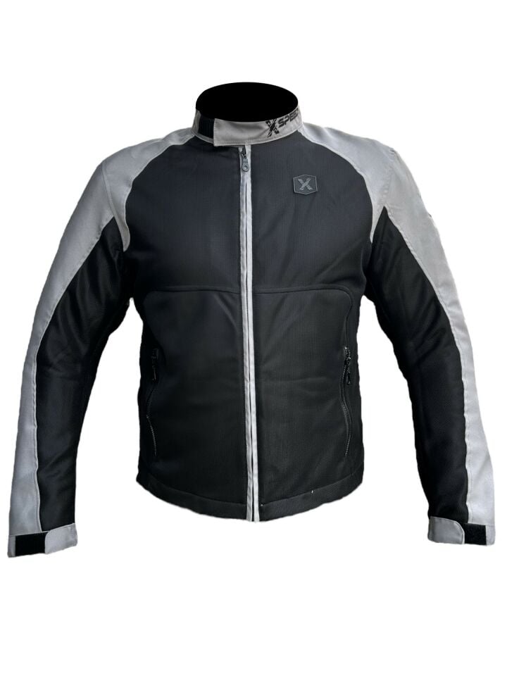 X-Speed Boss Gri Yazlık Motosiklet Montu 2XL