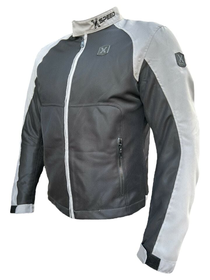 X-Speed Boss Gri Yazlık Motosiklet Montu 2XL