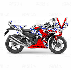 Honda CBR 250 R Asphalt Monster Sticker Set Beyaz 2014-2016
