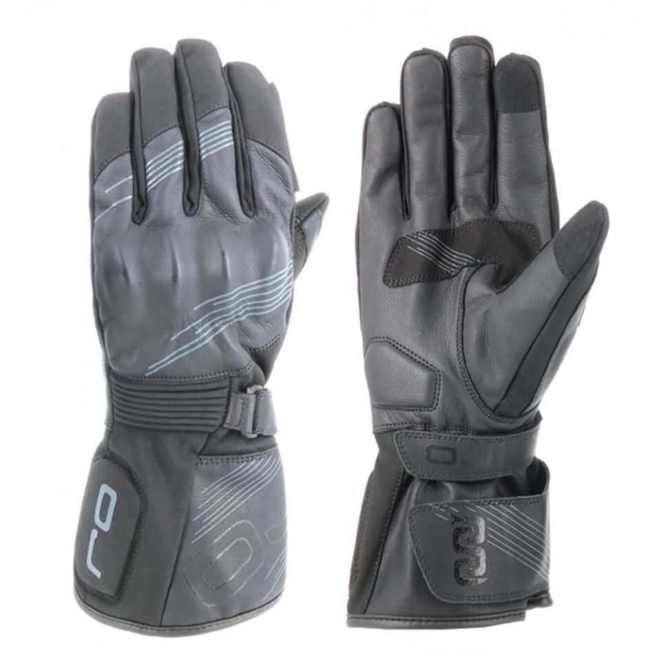OJ Sleek Siyah Korumalı Uzun Racing Deri Eldiven S