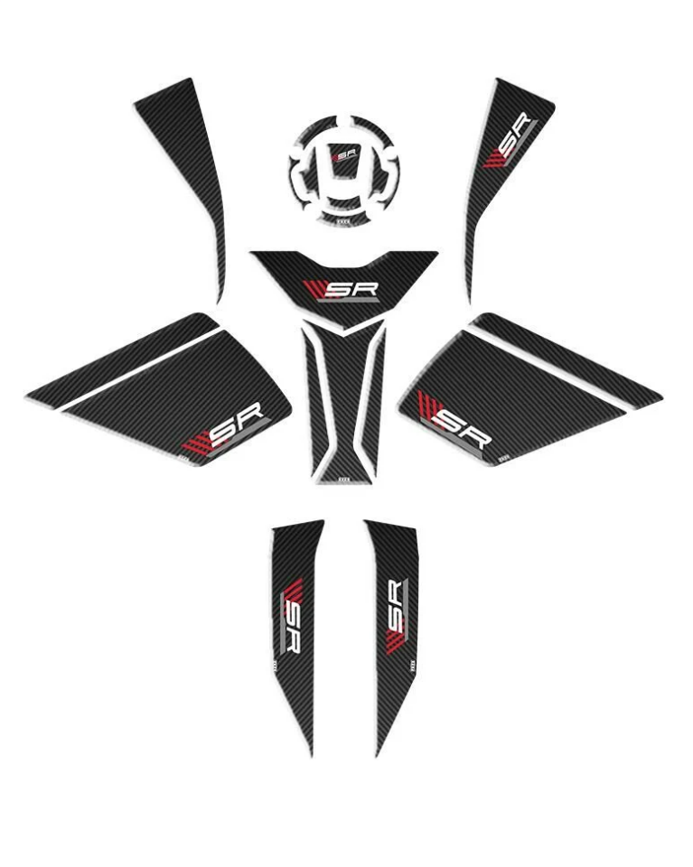 CF Moto 450 SR Tank Pad Kırmızı Full Set 002