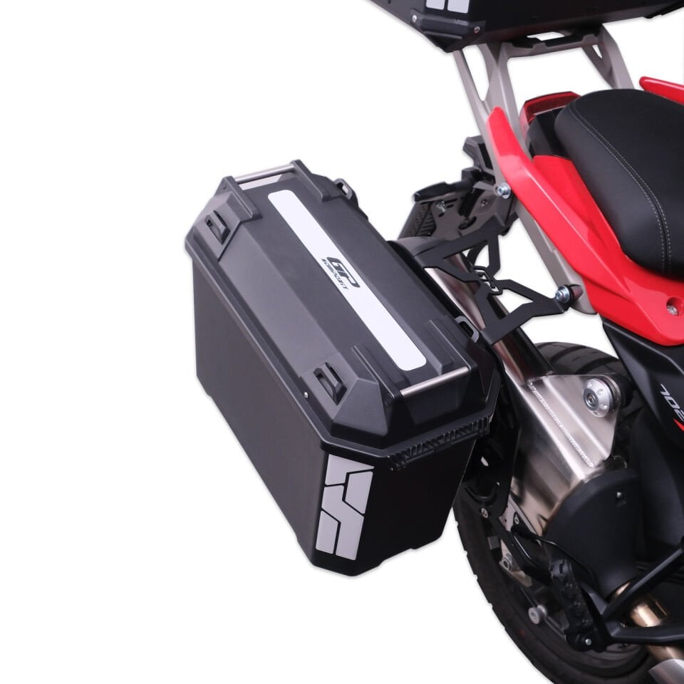 GP Kompozit  26 lt. x 2 Plastik Motosiklet Yan Çanta Seti Siyah