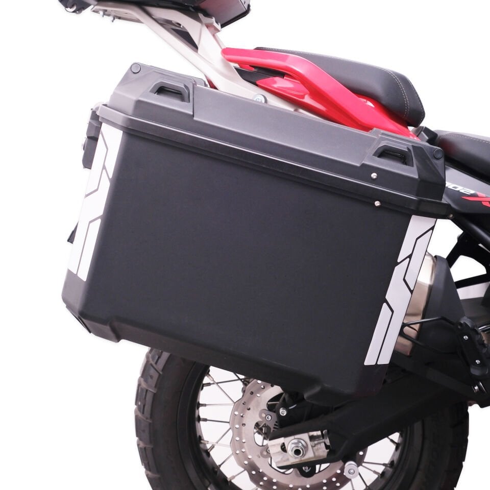 GP Kompozit  26 lt. x 2 Plastik Motosiklet Yan Çanta Seti Siyah