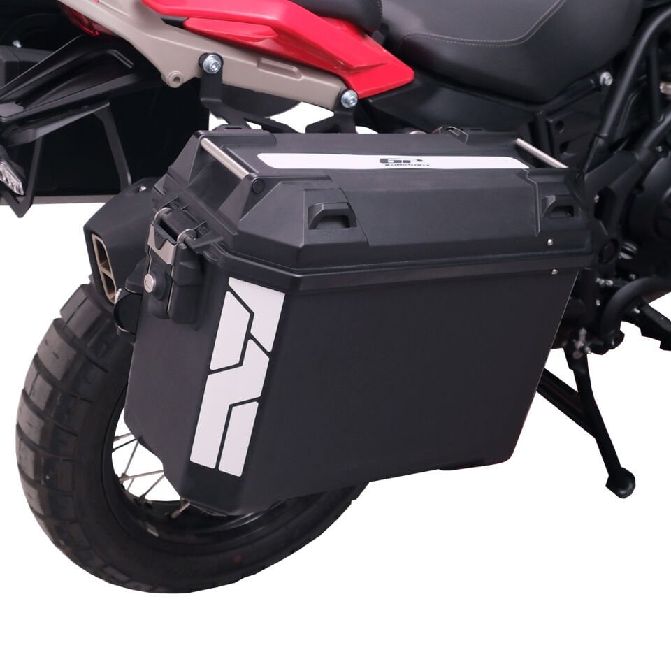 GP Kompozit  26 lt. x 2 Plastik Motosiklet Yan Çanta Seti Siyah