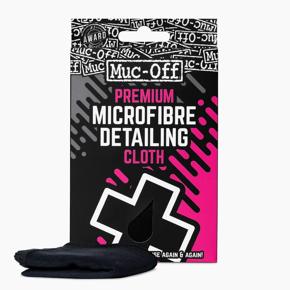 Muc-Off Premium Mikrofiber Detaylandırma Bezi ile Çiziksiz Yüzey Temizliği