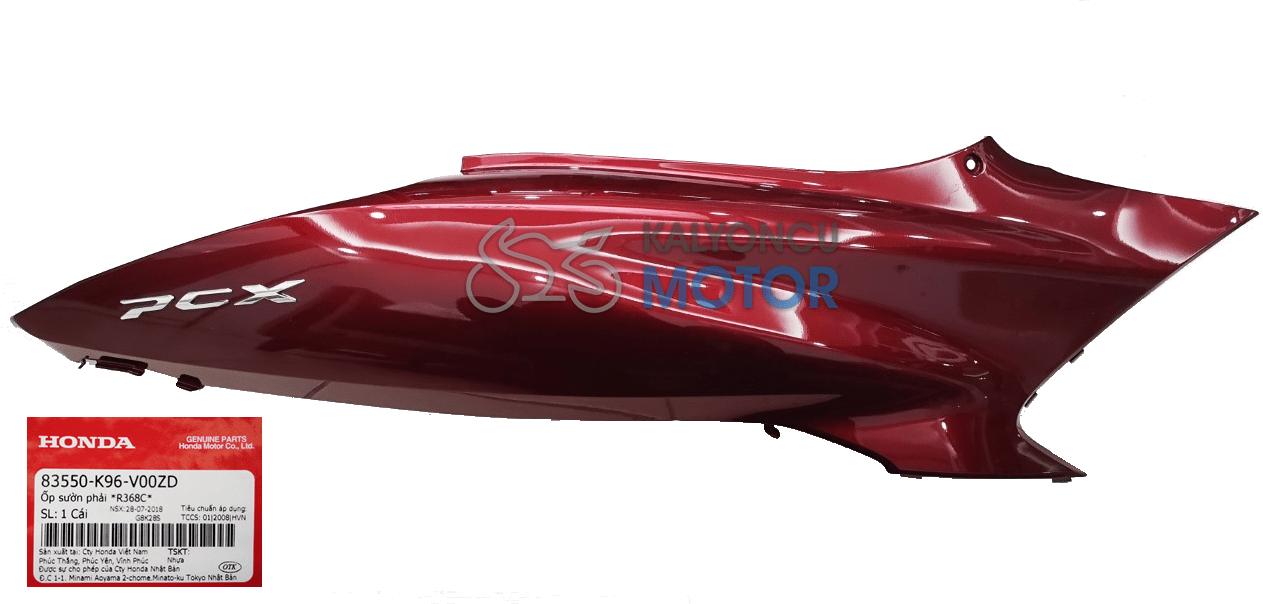 Honda PCX 125 Sağ Arka Kapak Kırmızı 2018-2020