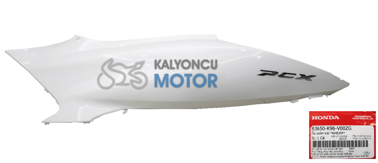 Honda PCX 125 Sol Arka Kapak Beyaz 2018-2020