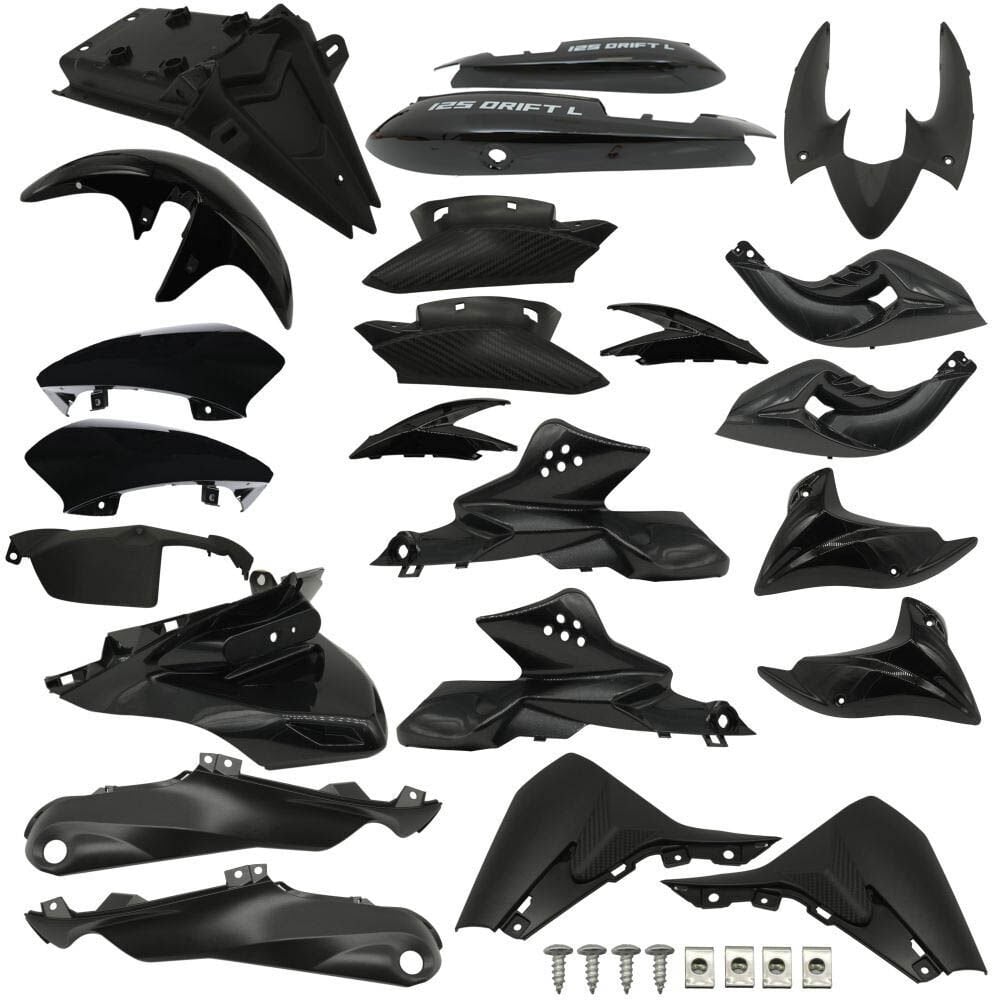 Mondial Drift 125 L Siyah Kaporta Seti (Komple)