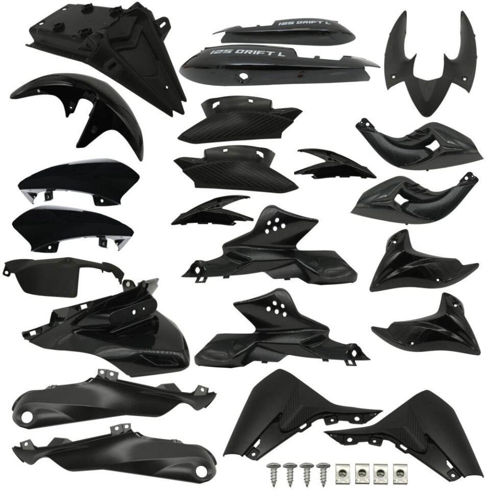 Mondial Drift 125 L Siyah Kaporta Seti (Komple)