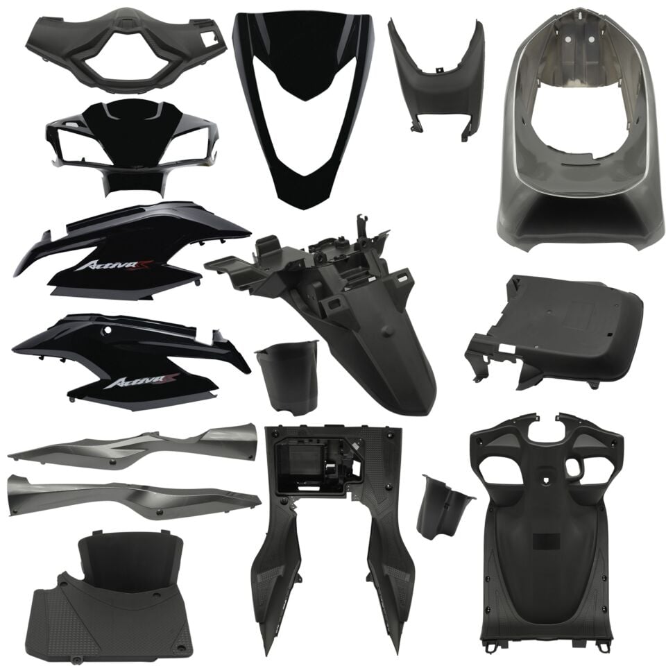Honda Activa S Kaporta Set Siyah (Eski Model)16 Parça