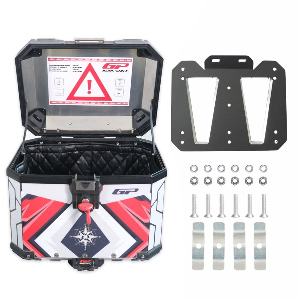 GP Kompozit DSN10 Üniversal 37 lt. Aliminyum Motosiklet Çantası