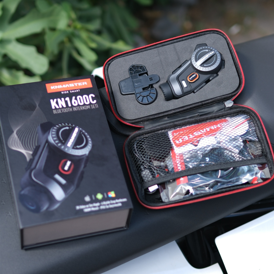 KNMaster KN1600C Kameralı Motosiklet Bluetooth Interkom Seti
