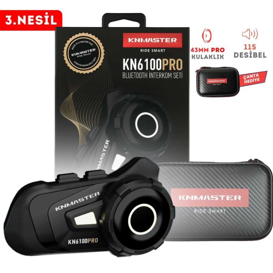 Knmaster KN6100 PRO - Bluetooth İnterkom Seti