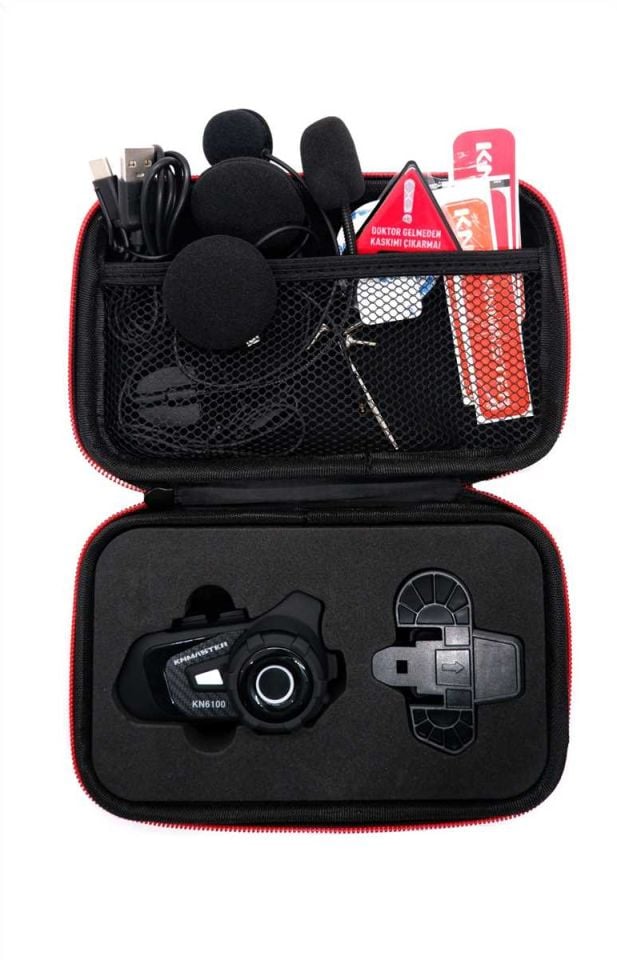 Knmaster KN6100 Karbon - Bluetooth İnterkom Seti