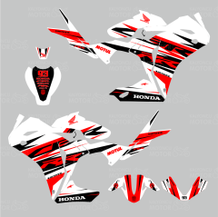 Honda CBR 125 RR Lines Design Sticker Set (Beyaz-Kırmızı-Siyah)