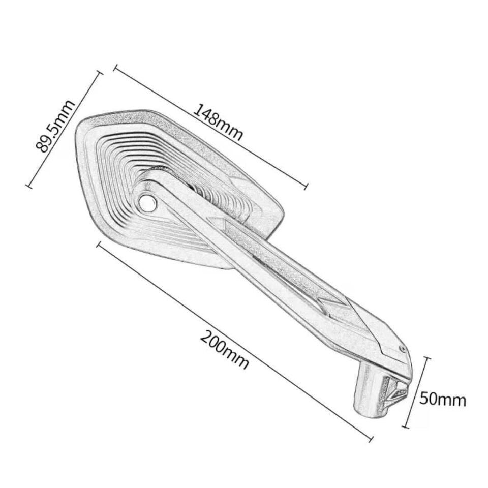 Yamaha MT 25 Uzun Kollu Aliminyum Ayna Takımı