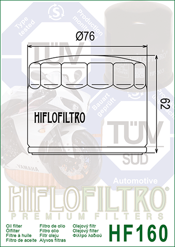 Hiflo HF 160 Yağ Filtresi