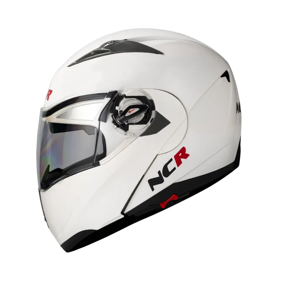 NCR 158 Çene Açılır Gözlüklü Motosiklet Kaskı Beyaz