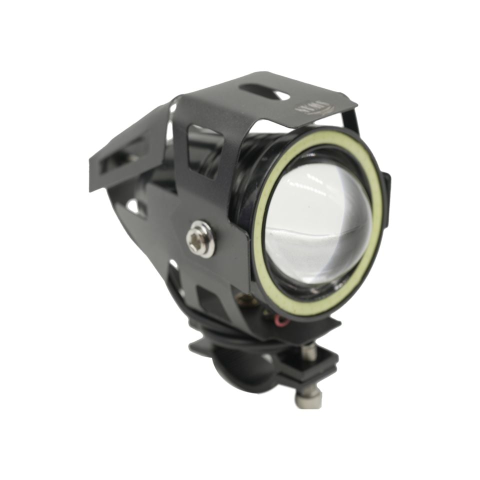 Motosiklet Angel Çakarlı Led Sis Lambası Siyah
