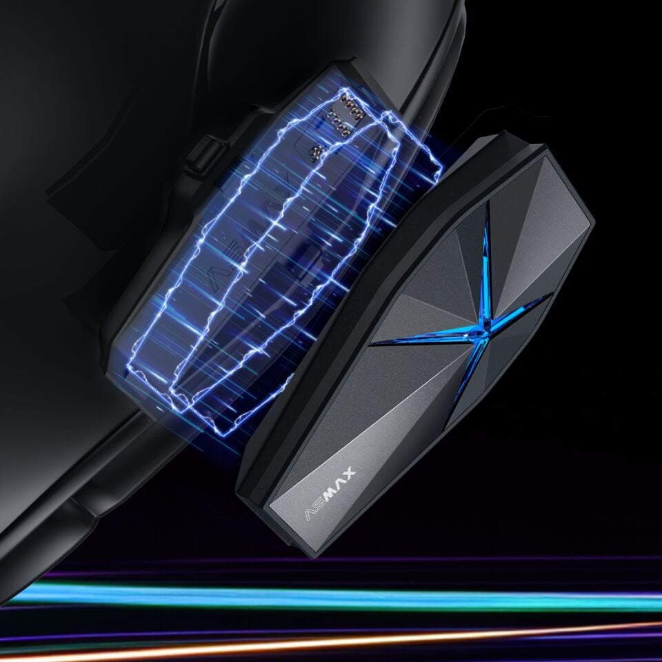 ASMAX F1 Pro – Mesh ve Sesli Komut İnterkom (Stellar Grey)
