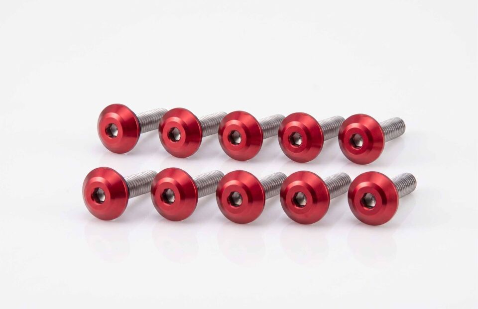 5 mm. Kaporta Vidası Kırmızı 10 Adet