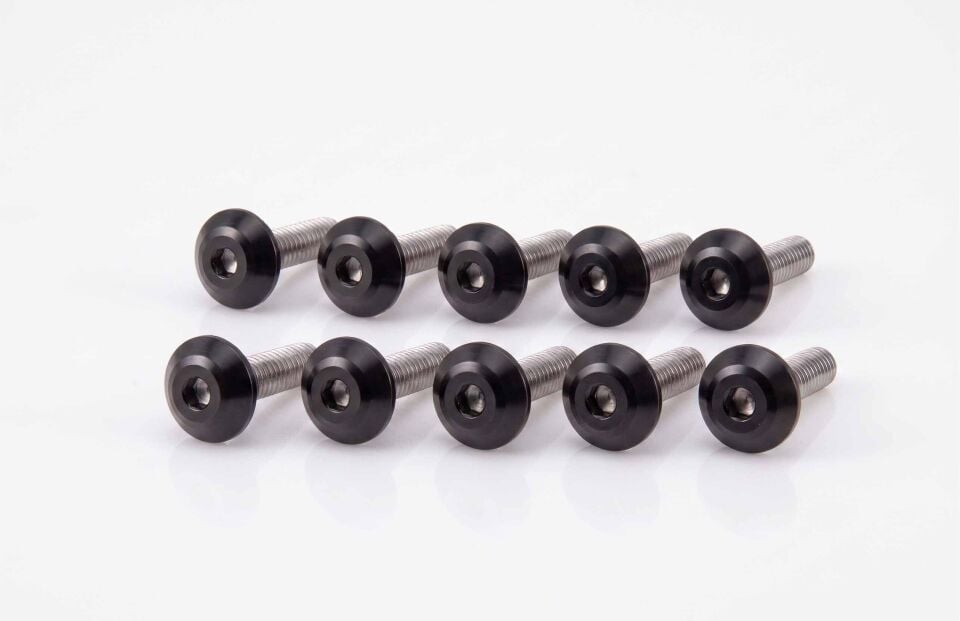 5 mm. Kaporta Vidası Siyah 10 Adet