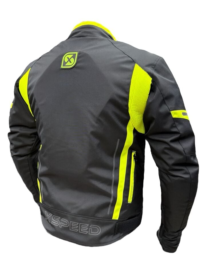 Xspeed Zeus 4 Mevsimlik Korumalı Motosiklet Montu Yeni Sezon Siyah Neon