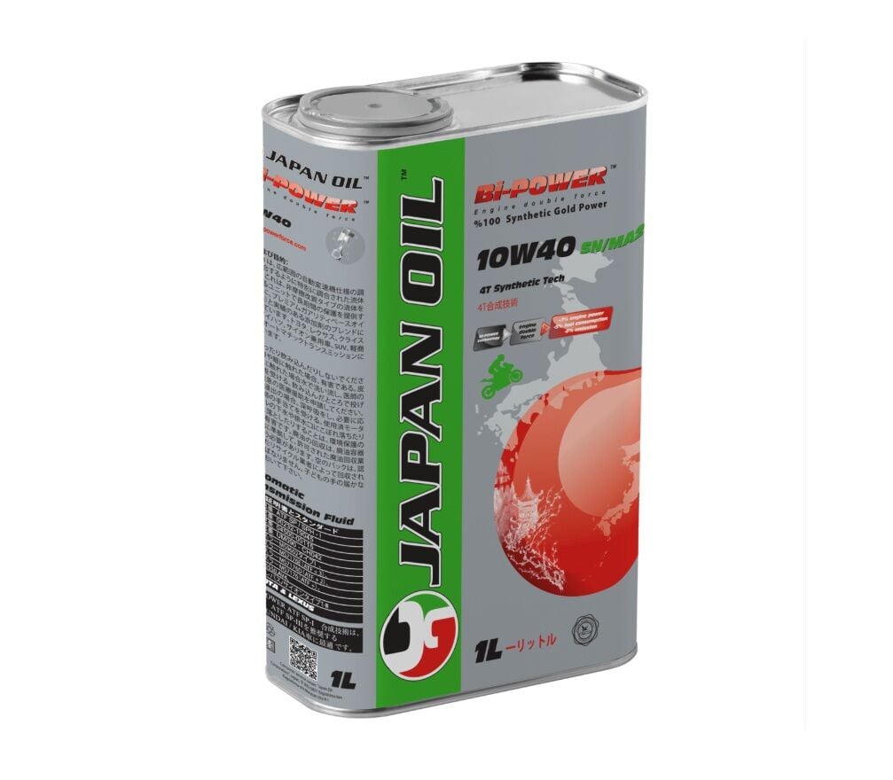 Japan Oil Motor Yağı 4T 10W40 SN/MA2 Green Line 1 lt.
