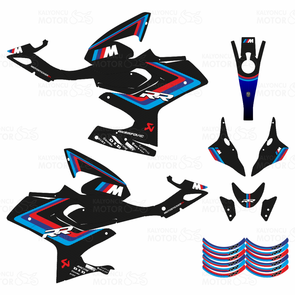 RKS SRK 125 R M Power Carbon Design Sticker Set