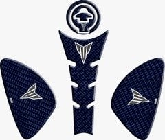 Yamaha MT25 Tank Pad Set Mavi Karbon 4 Parça