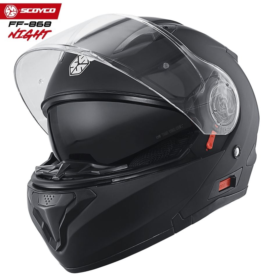 Scoyco Motosiklet Kaskı 868 Night Çene Açılır Kask