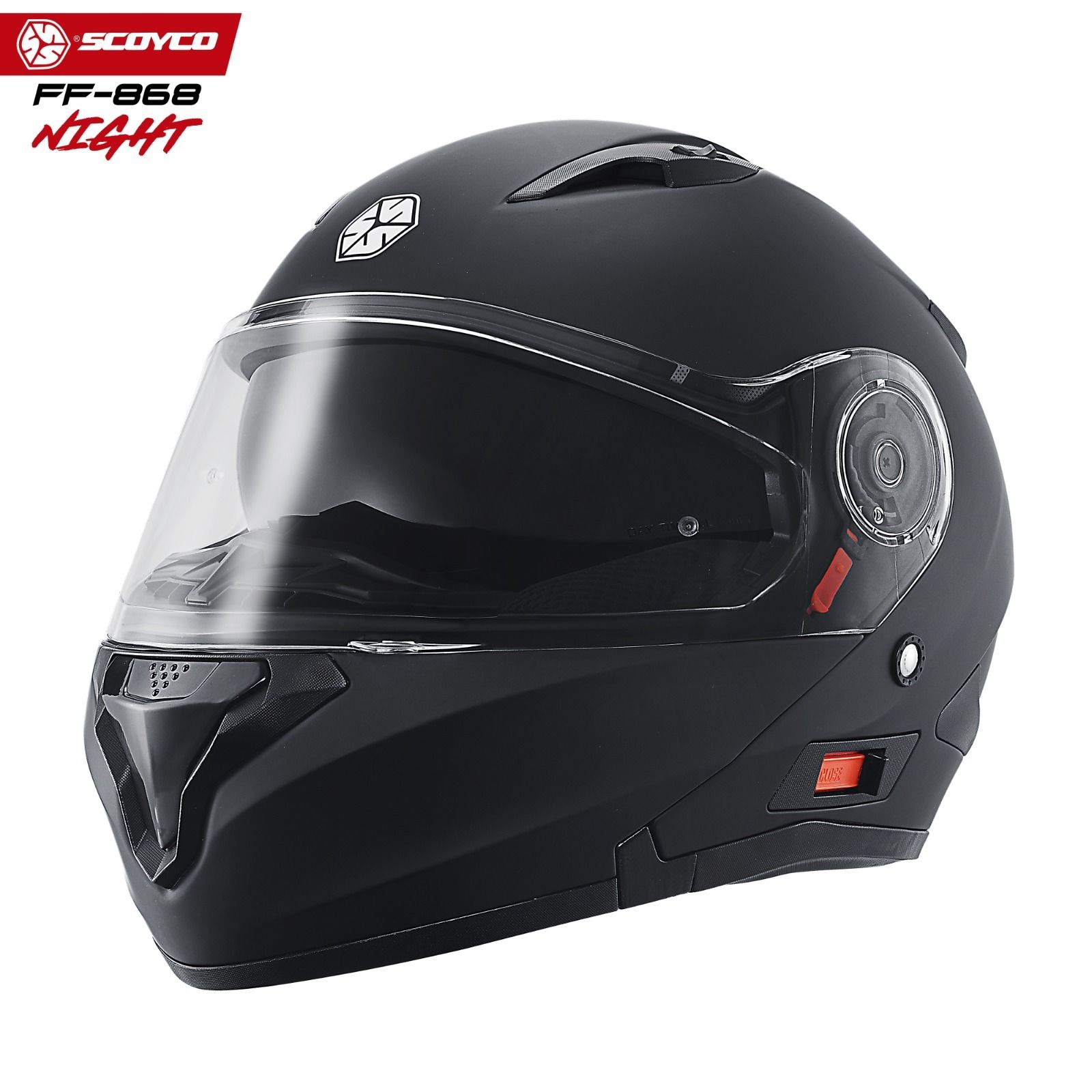 Scoyco Motosiklet Kaskı 868 Night Çene Açılır Kask
