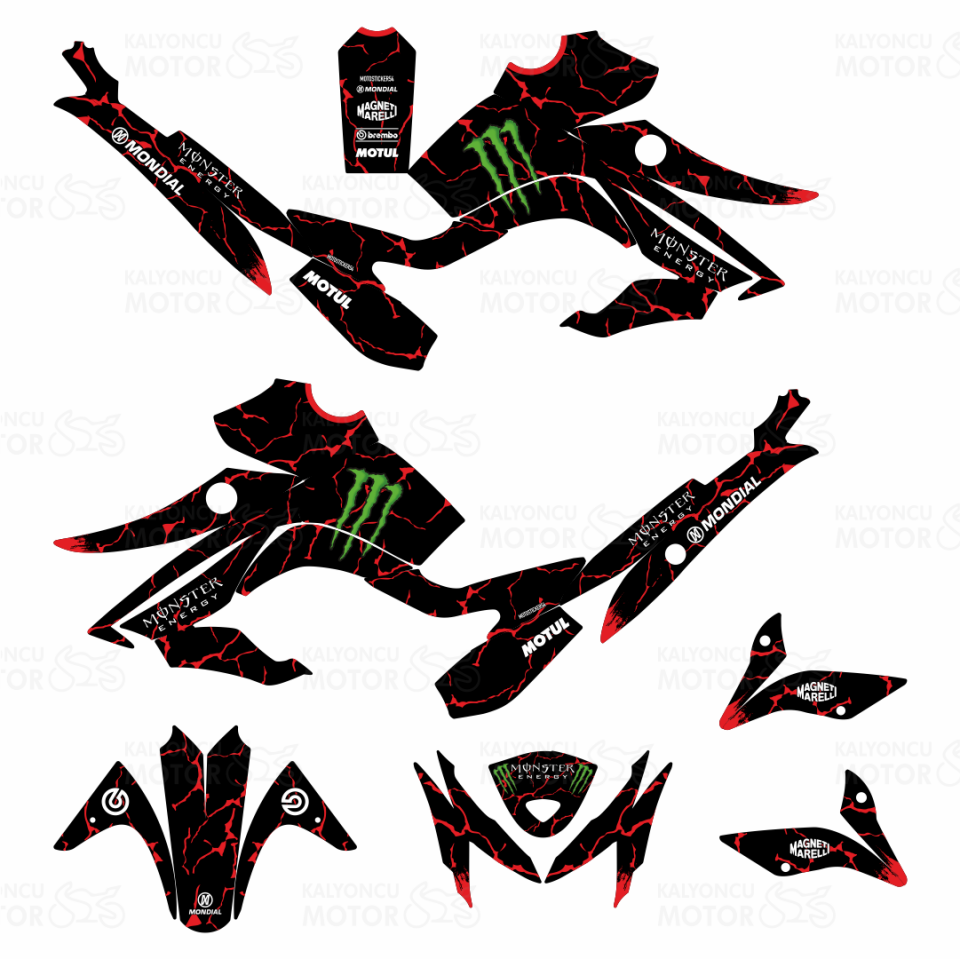 Mondial Drift 125 L Monster Kaplama Seti